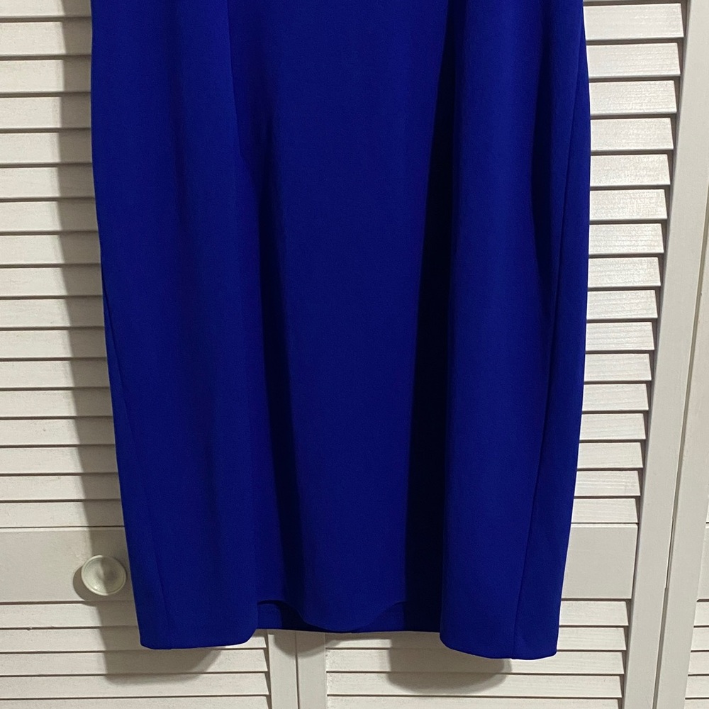 Connected Apparel Petal Sleeve Sheath Dress Royal Blue - Picture 3 of 8